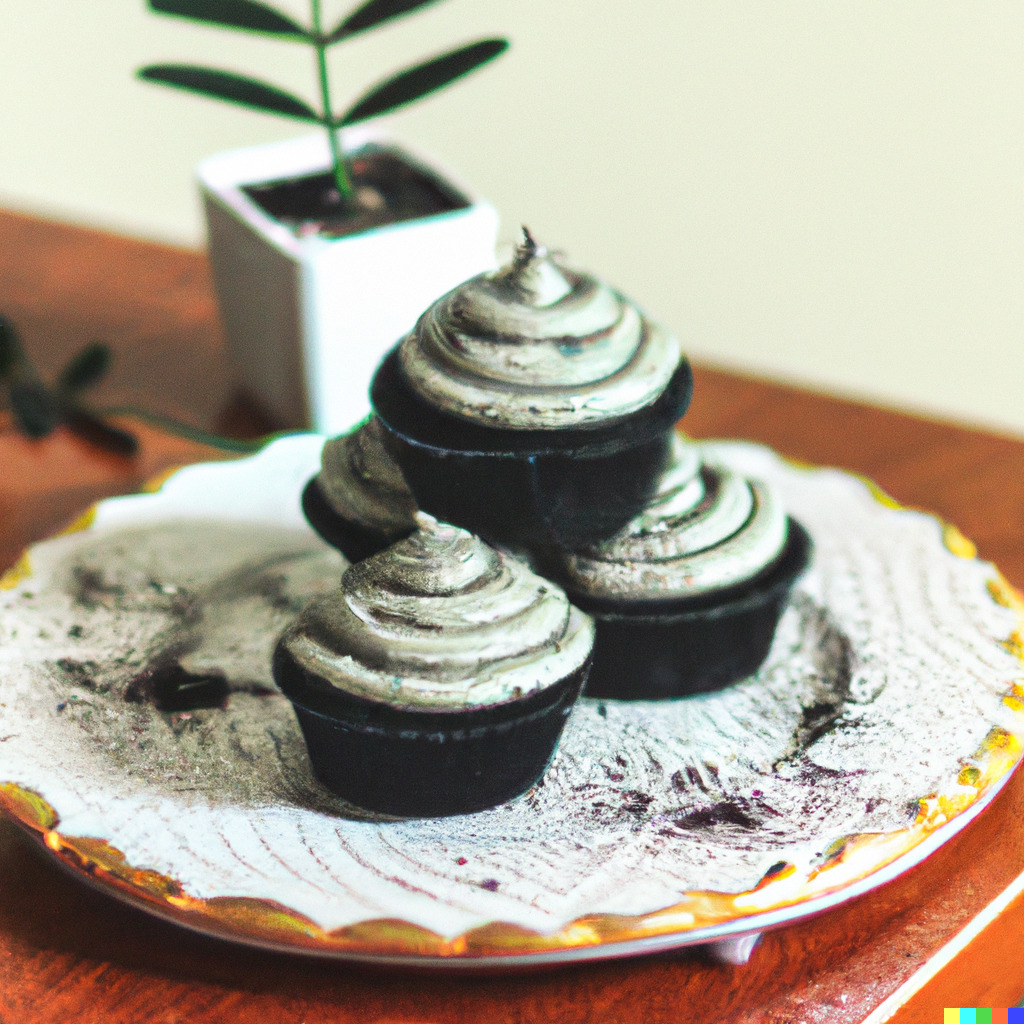 Vegan oreo cupcakes on a plate