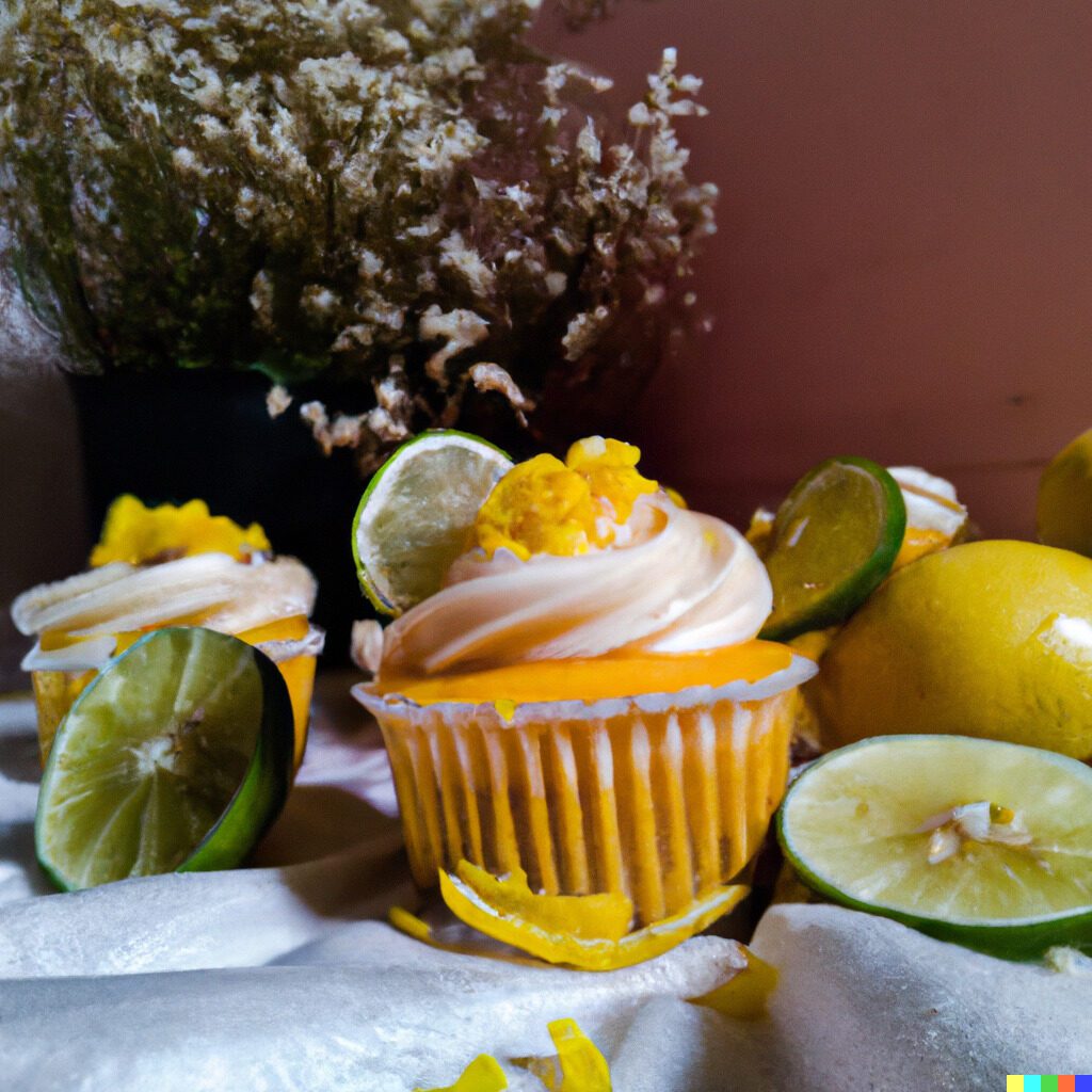Vegan lemon cupcake