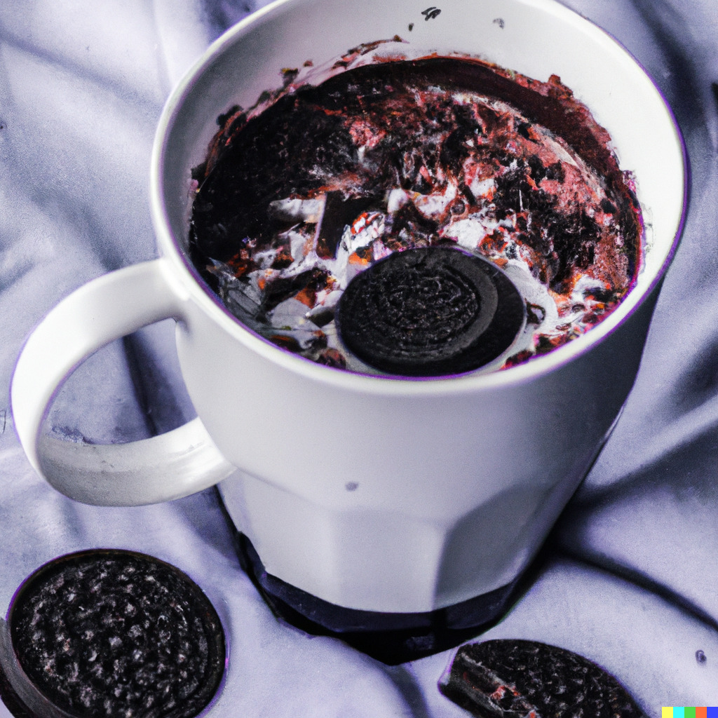 vegan oreo hot chocolate in a mug