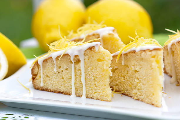 vegan italian lemon cake slice